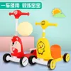 Çocuk kaykay, oturma, müzik ve aydınlatma kayabilir, 2-5 yaşındaki bebeğin dört tekerlekli roller coaster 2-1 arada sürgülü araba