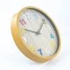 Wandklokken 12 inch kleurrijke 3d klok vintage cartoon home design horloge met stil mechanisme voor kinderen slaapkamer reloj pared
