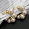 Orecchini di perle a forma di perla cistema di nicchia di nicchia di nicchia di nicchia di alta qualità trame sterling adgo argento retrò gioiello regalo 234o