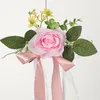 Fleurs décoratives Cérémonie de mariage Décorations de couleurs vibrantes Chaise Decteurs floraux de dos pour les concerts de vacances anniversaire