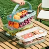 Lunchboxen Taschen 2024 Neues tragbares Schlichtern Lunchbox Müsli und Gemüse Kühlschrank Obst Aufbewahrungspicknick Outdoor Picknick