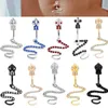 Navel Rings 1Pcs Snake Belly Button Piercing Jewelry Y2K Crystal Flower Belly Barbell Ring Black Navel Piercing Bar Women Piercing Ombligo d240509