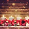 Flores decorativas Christmas Wreath Bow Garland Decor Small PO ProP Miniture Decoration