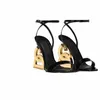 Designer di lusso Keira Leather Women Sandals Scarpe barocche e tacchi a G a forma di G Oro Pesti di carboidrati Wedding Lady Sexy Gladiator Sandalias EU35-43 D9Q5#