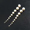 20pcs/lote Fashion Gradiente elegante Pearl Tassel Simulada Tassel Long Dangle para mujeres Accesorios de joyería de fiesta
