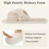 Slippers Pallene Summer Corduroy Womens Slider Houstable Cotton Home Chaussures confortables Casual with Memory Foam H240509