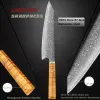 XITUO Damascus Chef Knife 8 Inch,Pro Damascus Super Steel Kitchen Knife, Ultra Sharp Japanese Knife with Ergonomic golden handle