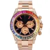 Montre-bracelets 2021 Sapphire Crystal Rose Gold Watch Luxury Automatic Mécanique 116599 Rainbow Diamond Mens Mens Watchs Fashion 292W