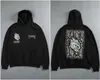 Sweats à capuche masculine Sweethirts Lightning Skull imprimé Hooded 2023 Terry Cloth 350G 100% coton Men Tops Hip Hop Hoodie Strtwear Sweat-Pullover T240507