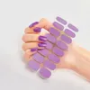 2024# Semi-gezoemde gelnagelstickers Langdurige vaste kleur nagels strips manicure gel sticker 16Tips 240509