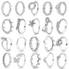 NEU Populär 925 Sterling Silber Ring leere Liebe Bow Blumenparty Vermiculite Pandora MS Schmuck Modeaccessoires Geschenk 234x