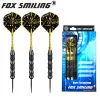 Darts Fox lächeln 3pcs 22g Stahlspitze Darts mit Gehäuse