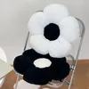 Flower Sitting Cushion Sofa Pad Office Chair Black White Seat Lumbar Support Pillow Room Decor 240508