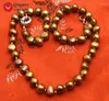 Choker Qingmos Natural 8-9mm Frischwasserbraun Perlenkette für Frauen mit Barock Halsketten 17 "Chokers Fein Schmuck NEC6270