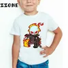T-shirts Childrens Movie Ghost Knight Cartoon Geprint grappige T-shirt Baby en Girl Summer Short Sheeved Top Childrens Casual T-Shirt HKP5197L2405