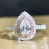 Victoria Wieck Luxury Jewelry Pure 100% 925 STERLLING Silver Drop Water White Topaz CZ Diamond Gemstones Women Wedding Band Ring pour LO 258M