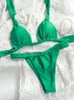 Tiedown Bikini Kadınlar Üçgen Mayo Mayo Takım Brezilyalı 2 Parçası Bikinis Set Sol Push Up Mayo 240508