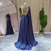 Abiti per feste abiti da sera a maniche lunghe arancione arabo di lusso con abiti da sposa per donne eleganti in perline di Cape Dubai