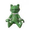 Sacs de rangement super mignons 3D Frog Doll Small Backpack Fashionable Girl Polydold Travel Phone Funny Sac