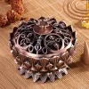 Holders Retro Lotus Incense Holder Burner Charcoal Burning Bowl Vintage Tibetan Copper Buddha Sandalwood Censer Home Office Indoor Decor