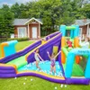 Slide de água em casa para crianças brincadeiras ao ar livre Playhouse Playhouse Park Playground Castle com piscina para festas infantil verão diversão jogos de aniversário presentes de aniversário brinquedos