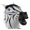 Partymasken für Erwachsene Pferdehöhe Maske weiße Einhorn-Tierkostüm-Requisiten Halloween Rave erwachsene Zebra-Rollenspieltheater PR Q240508