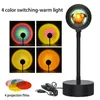 LED Sunset Lamp Nightlights USB Projector Birthday Party Decoration Mood Lights For Bedroom Living Room Wall Pography 240508