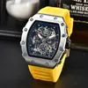 Luxury Mens Watch Mode Brand Sport Watchs Men Designer Quartz Quartz Auto Date Date Rubber Strap Watch Montre de Luxe
