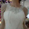 Enveloppez les vestes 2021 Top Sale Luxurious Crystal Rhinestone Bling Bridal White Dentel Wedding Châle Veste Bollero Wrap 232U