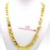 New Colar Men Men Chain pesado 12mm Stamper 24K Gold Authentic Acabar Miami Cuban Link Incondicional Lifetime Substituição 3195