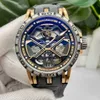 Designer Luxury Watches for Mens Mechanical Automatic Roge King Racing Golden Bull Watch Rddbex0750