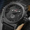 Top Brand Luxury Naviforce Men Sports Watches Men's Army Military Leather Quartz Watch Male Waterproof Clock Relogio Masculino X06 301y