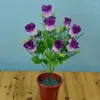 Dekorative Blumen 1 Blumenstrauß 12 Köpfe künstliche Frühlingsknospen Rose Seidengefälschte Blumenflores für DIY Home Garten Hochzeitsfeier Dekoration