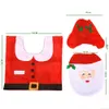 Covers Toilet Elf stoel Decoraties, Santa Ornament Christmas Badkamer Xmas Home Indoor Decor