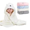 Handelsrockar tecknade baby huva badhanddukar nyfödda huva handduk filt super mjuka pojkar flickor badrock varm sovande swaddle wrap 80*80 cm