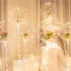 35cm 70cm Stand de ballon en plastique Balloons LED Decor Bobo Baloon Stick Stand avec des lumières de la batterie pour le mariage de la fête de la lueur Noël 263d