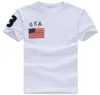 Summer Mens039s Tshirts USA Flag с большой хлопковой футболкой с большой пони Oneck