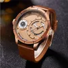 Polshorloges 2021 gepersonaliseerd horloge oulm mannen sport waches rose goud twee keer zone kalender kwarts grote horloges relogios masculino 228w