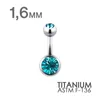 Pierścienie pępka 14G 6 mm 8mm 10 mm 12 mm ASTM F-136 Titanium Belly Button Pierścienie kolczyki CZ pępek pierścień sztangowy