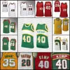 Durant Retro Kevin Jersey Shawn Kemp 34 Ray Allen 20 Gary Payton White Green Mens Ed Camisas Classic Maillot de Basquete