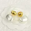 Designerohrringe hohe Edition Celi Metall gebürstete Ohrringe Damen Farbe Block Gold Silber Advanced Silver Nadel Ohrringe Französisch Kühl