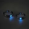 Couple anneaux Fashion Love Heart Luminous Couple d'anneau femme Night Light Player 1/2 Game Anneau ajusté Rague de doigt Bijoux WX