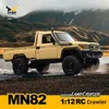 MN82 RC Crawler 1 12 Pełna skala ciężarówka 24G 4WD Offroad Controlowe reflektory zdalne sterowanie pojazdem Model Kid Toy 240506