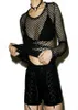 rosetic sexy fishnet tops women black sexy gothic mesh hollow out oned summer ladies shird 2103068027381