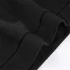 Frauenhose Capris vollständig passend Frauen modische elastische Taille schwarze Blitzhose Solid Farbe hohe Taille Weitbein Hosen Freizeit Hipster Street Clothingl2405