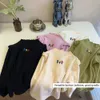 T-Shirts 1-7Y Childrens niedlich T-Shirt Herbst/Winter O-Neck bestickter T-Shirt Girls Langarmed Botton Botton Langarmed Topl2405