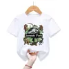 T-shirts Note Your Name New Hot Movie Jurassic Park Birthday Gift 1-10th Tshirt Funny Dinosaur T-Shirts Boys tshirts Kids Clothes tops T240509