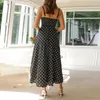 Casual Dresses Women's Fashionable Polka Dot Strap Long Dress Elegant and Pretty for Women Party