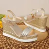 Summer Women Wedges Platform High Heels Designer Sandals comodi per signore taglie forti scarpe