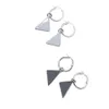 Letra do designer Triângulo Stud Long Dangler preto Brincos de jóias de jóias de jóias de jóias de luxo de brinco de cristal de luxo 255n